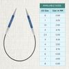 KnitPro Zing Fixed Knitting Needles – 22.5cm x 4mm Circular Knitting Pins, 88