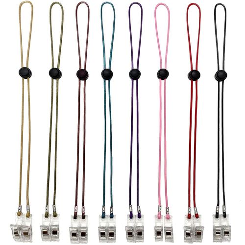 8 Pcs Napkin Clips Bib Holder Clips for Adults Adjustable Napkin Chain for Men Christmas Napkin Holder for Dining Restaurant Hotel
