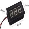 Boxonly LED Digital Voltmeter Two-Wire DC Voltmeter 0.56-inch DC4.50-30.0V Reverse Connection Protection (Red) 1Pcs