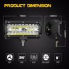 2pcs 7" Rectangular Marine Pontoon Docking Led Work Lights Boat Head Light 12V
