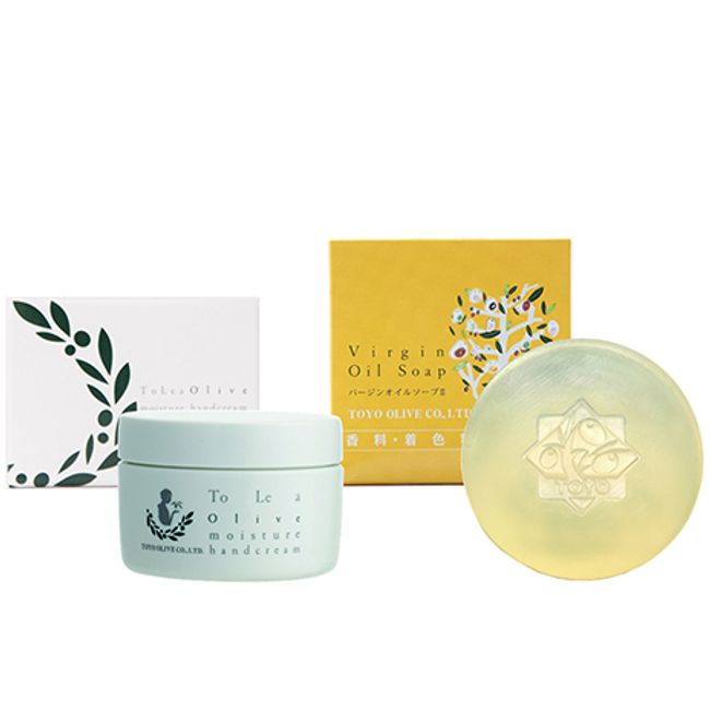 [Hometown Tax] Virgin Olive Soap &amp; Hand Cream Set [Beauty/Bar Soap/Soap/Beauty Goods/Skincare/Soap]