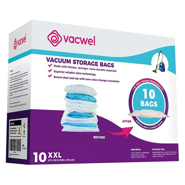 4 Pack XXL Jumbo Vacuum Storage Bags, Extra Jumbo