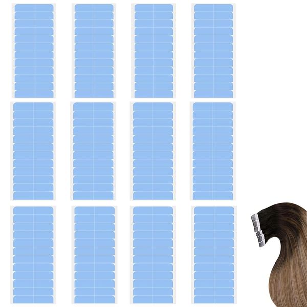 288 PCS Hair Extension Tapes,Tapes for Hair Extensions,Double-Sided Tape for Hair Extensions is Waterproof and Sweat Resistant,for Men and Women with Hair Extensions(Blue)