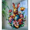 SUNCATCHER-Easter Bunny and Egg Acrylic  6.3"x8" - Vibrant Garden Decor