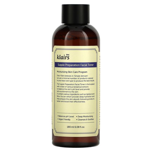 Dear, Klairs, Supple Preparation Facial Toner, 6.08 fl oz, Balances pH Level