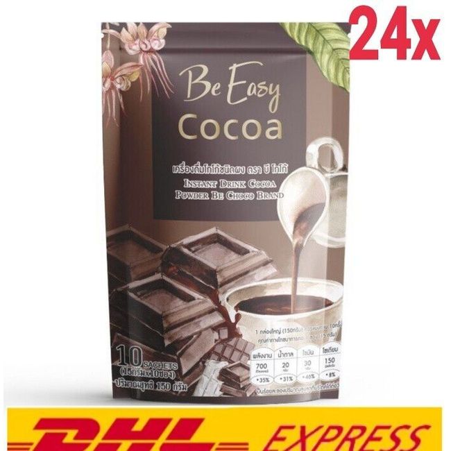 24x Be Easy Cocoa. Control Weight & Hunger. Block Flour, Block Sugar.10 Sachets