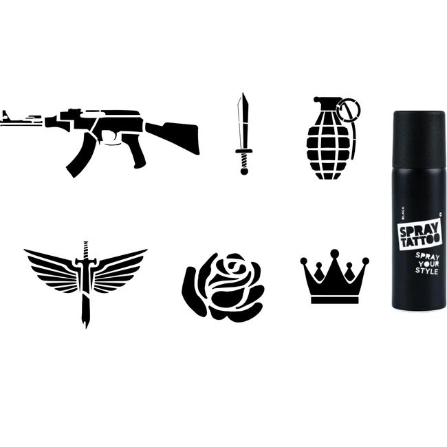 Kanat Spray Tattoo Geçici Sprey Dövme Seti