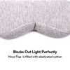 Kimkoo Sleep Mask-Eye Mask for Sleeping, Sleeping Mask Blocking Out Light Perfectly for Women and Men, Soft and Comfortable Blindfold for Travelling, with Pouch (Black+Gray)