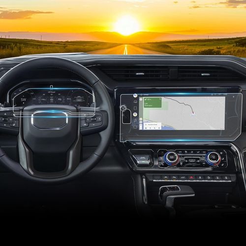 2025 GMC Sierra Anti Glare Screen Protector Matte for 2022 2023 2024 2025 GMC Sierra 1500/2500HD/3500HD (AT4, AT4X, Denali, Denali Ultimate) 13.4'' Infotainment Touchscreen Cover Saver Accessory 3Pack