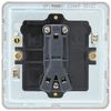 Knightsbridge SF1TOGBC Screwless 10A 1G 2-Way Toggle Switch - Brushed Chrome