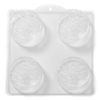 4 Cavity Round Decorative Soap/Bath Bomb Mould Mold L22