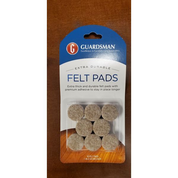 1 pack of 16 Guardsman Felt Pads 1" each