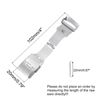 sourcing map Folding Push Button Quick Release Watch Deployment Clasp Buckle for 20mm Metal Watchband Silver Tone