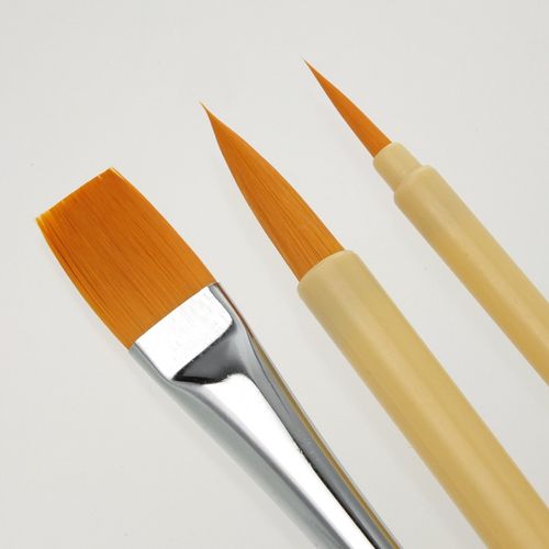 名村大成堂(Namurataiseidou) デザイン用筆 美術ナイロン筆3本組【平3号】