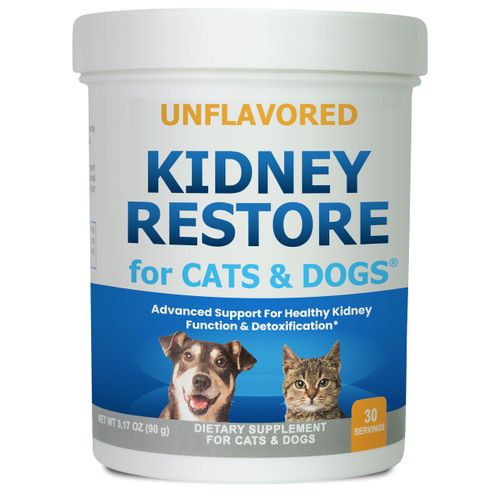 Kidney Restore Cats & Dogs Unflavored for Supporting Normal Kidney Function, Creatinine, Pet Renal Kidney Health Supplement Felines Canines