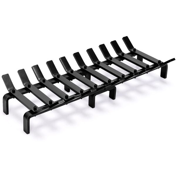 24" Fireplace Grate Wood Stove Grate Rack Fireplace Tools Rack Heavy Duty Solid