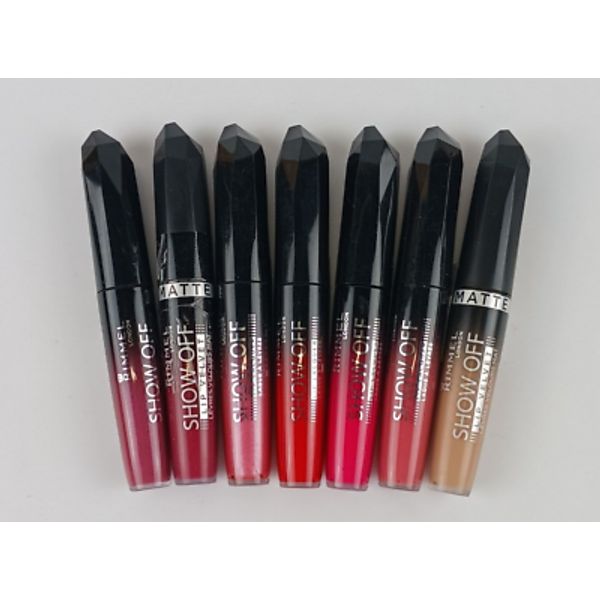 7 PACK MIXED LOT RIMMEL SHOW OFF LIP LACQUER
