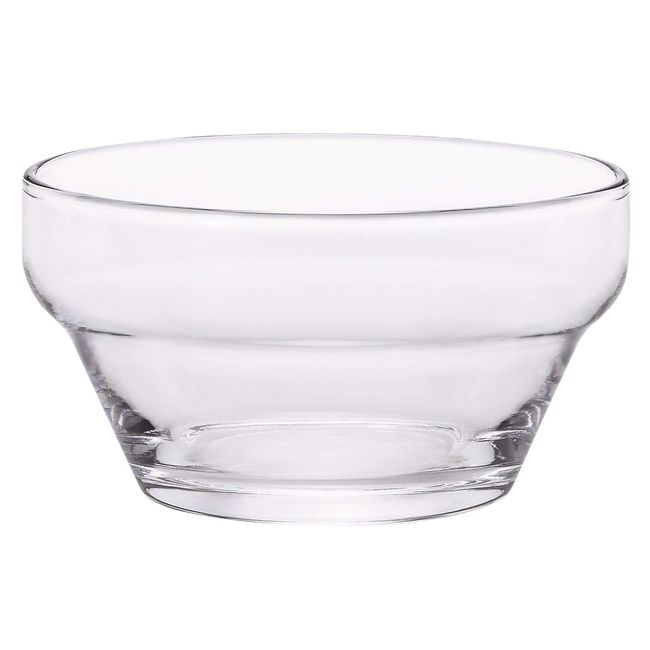 ADERIA 8642 Tsuyoko Bowl, Clear, Made in Japan, Dishwasher Safe, Salad, Tableware, Bowl, Soup Plate, Stylish, Glass, Cereal, Deep Plate, Small Bowl, Living Alone, Cooking, Pasta, Living for Two