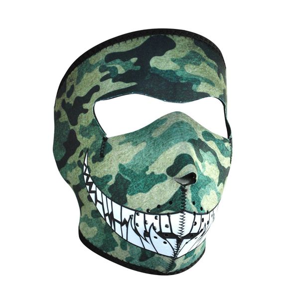 Zanheadgear Neoprene Full Face Mask, Camo with Teeth