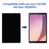 [with Frame] Vvsialeek New LCD Touch Screen Digitizer Assembly for Tab M8 4th [6.2 inch] with Technical Repair Tools Kit- Fingerprint Function