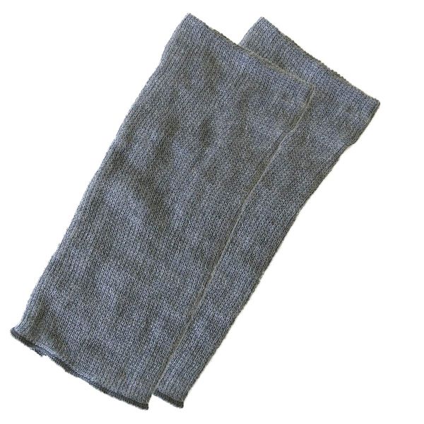 Soft Leg Warmers with Silk on the Inside and Cotton on the Outside, Silk, Thin Fabric, For Summer, Warm, Silk Cotton, Double Layered Knitting, Warm Legs, For Cold Feet, gray