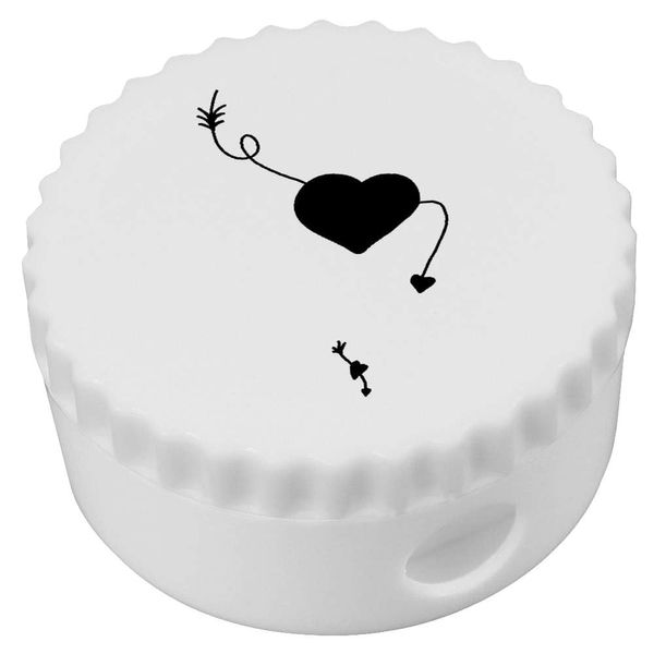 'Black Hearts and Arrows' Compact Pencil Sharpener (PS00046221)