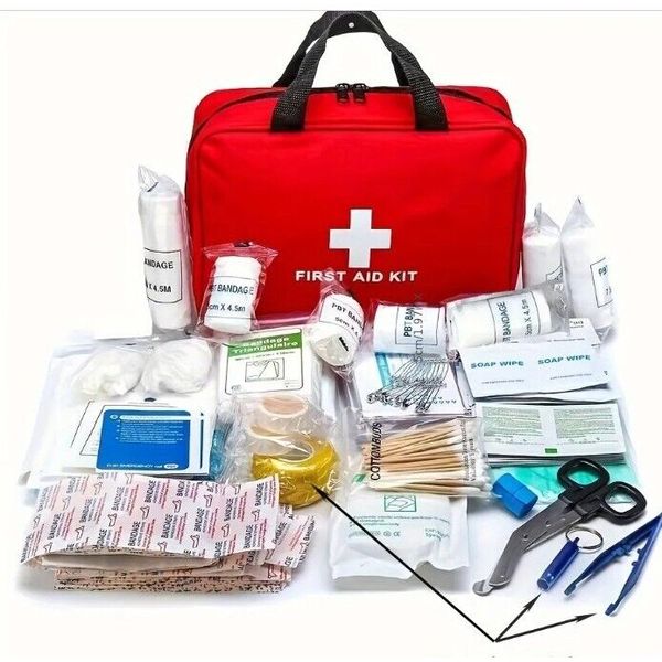 30 Types 184 Components, Outdoor First Aid Kit, Emergency Kit,