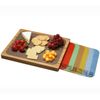 Seville Classics Bamboo Cutting Board with 7 Color Coded Flexible Cutting Mats