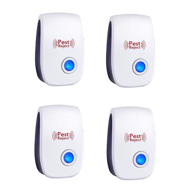 TownWarehouse Ultrasonic Pest Repeller, 4 Pack Plug in Electronic Pest Repeller, Mouse and Rat Repeller, Pest Control Insect and Spider Repellent Mice Repellent