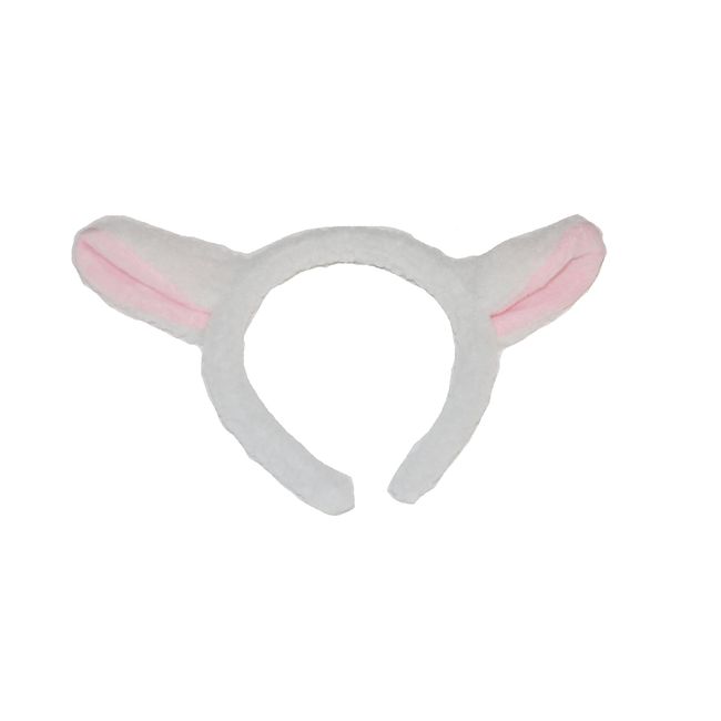 GIZZY® Adults, Childrens Fancy Dress White and Pink Lamb, Sheep Ears on Head band.