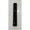 Glossy Black Quarter Round Ceramic Tile 1x6 Inch