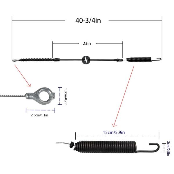 INGQI Deck Engage Cable for Husky 13WN77SS031 (LT4200)(2017)