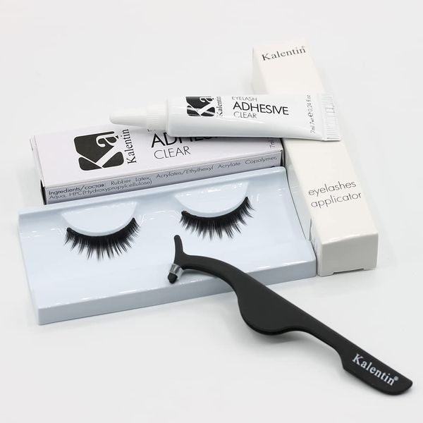 KALENTIN, Valence Strip Lash + Eyelash Clear Adhesive + Lash Applicator, Party, Makeup