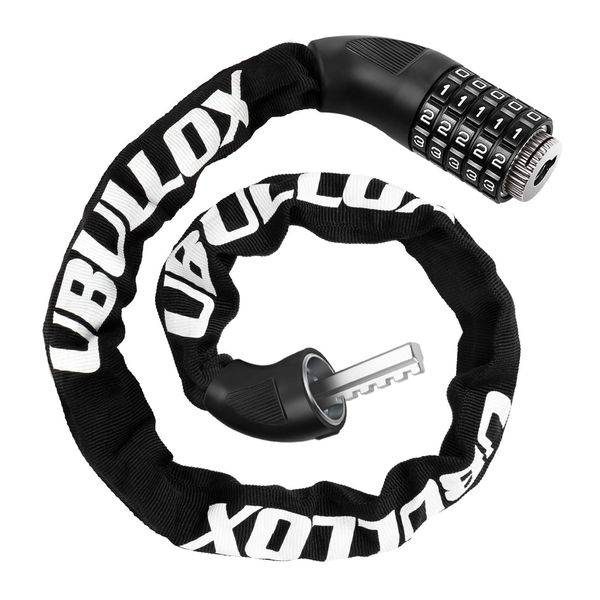 UBULLOX Bike Chain Lock 3FT Bike Lock 5-Digit Combination Bike Lock Anti-Theft Bicycle Lock Resettable Bike Lock Chain for Bicycle, Motorcycle and More, Black