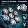 kensen 7D Head Shaver, 5 in 1 Bald Head Shavers for Men, Head Electric Razor with Nose Hair Sideburns Trimmer, Waterproof Wet/Dry Mens Grooming Kit, LED Display, USB Rechargeable, Gifts Travel Case