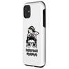 iPhone 11 English Mastiff mama messy bun flower Case