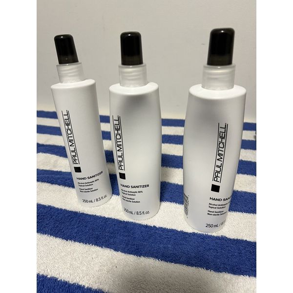 3 Pack Paul Mitchell Hand Sanitizer Alcohol Antiseptic 80% 8.5 oz Spray Bottles