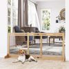 72" Extra Wide Freestanding Pets Gate, No-Mount Adjustable Barrier, Natural