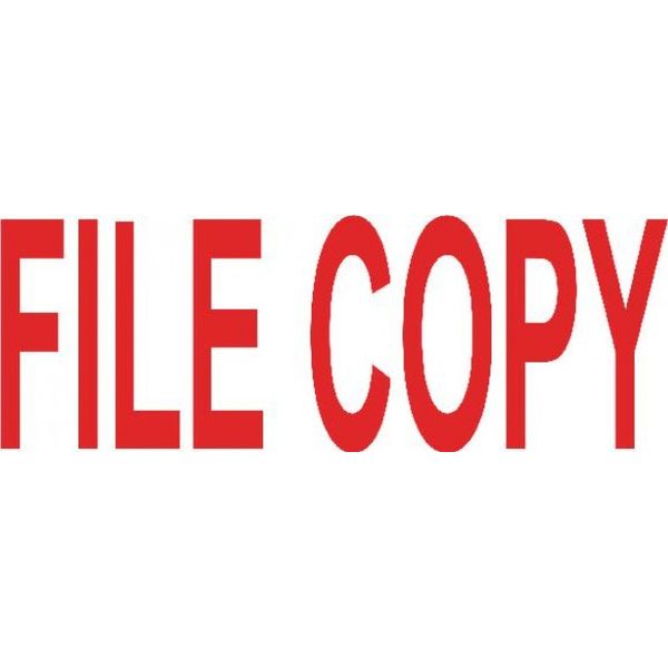 Colop "File Copy" Green Line Word Stamp - Red