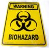 Plastic Sign Biohazard Warning Bio Hazard Warning