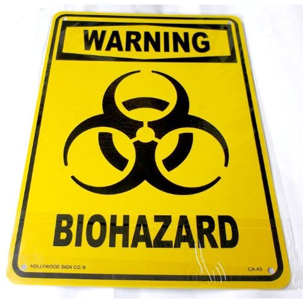 Plastic Sign Biohazard Warning Bio Hazard Warning