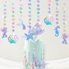 RVLZKCPG 6 Pcs Mermaid Party Decorations, Holographic Under the Sea Party Decorations, Mermaid Birthday Decorations, Mermaid Garland Streamer for Party, Room, Baby Shower Decor