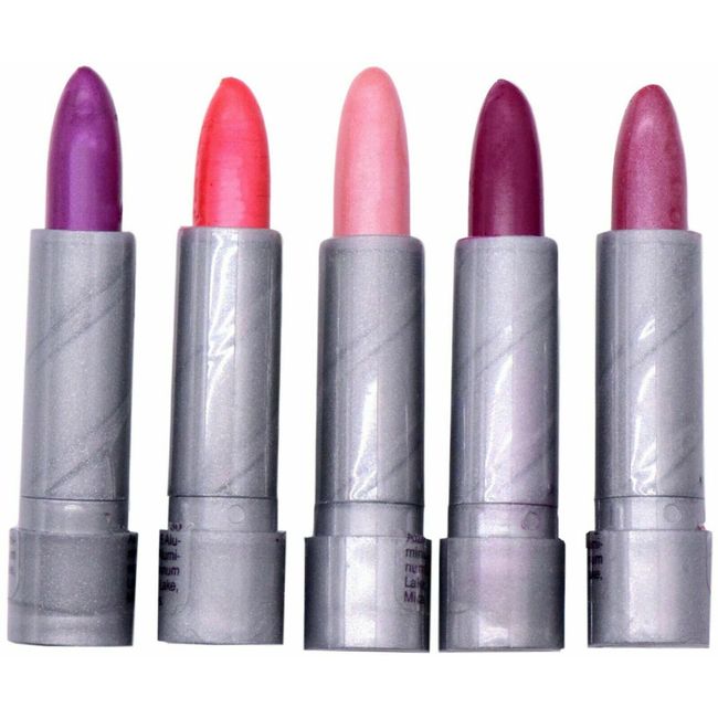 5 Lipsticks “Puttin On The Lips” Tube Lipsticks, Red, Pink, Violet & Magenta