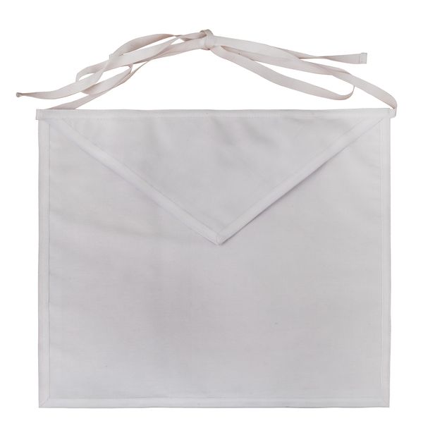NEW Plain White Duck Cotton Masonic Apron Cloth Entered Apprentice Mason Apron