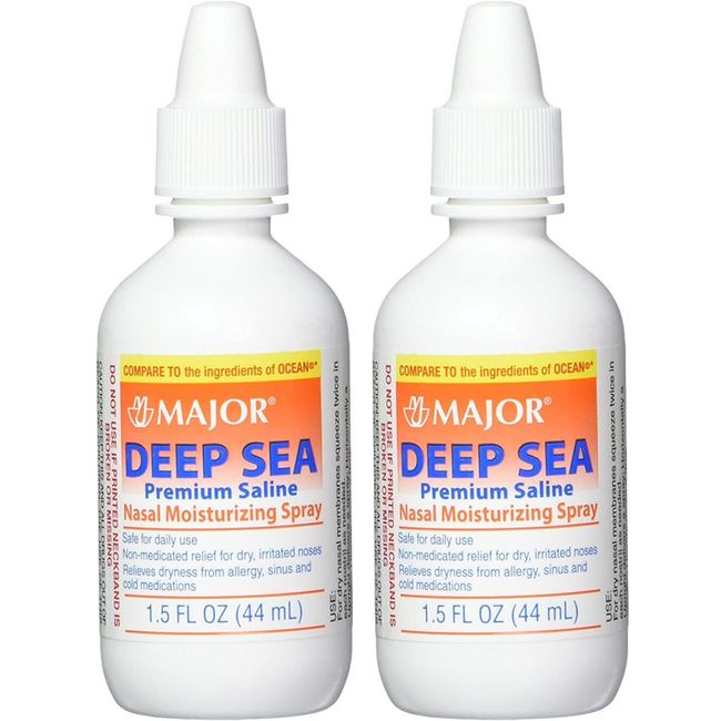 Saline Nasal Spray 1.5oz MAJOR Deep Sea ( 2 bottles ) ~