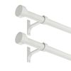 2 Pack Heavy Duty 1 Inch Diameter Single Curtain Rods 36-72” Adjustable Wi