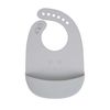 LÄSSIG Little Chums Mouse Silicone Bib with Crumb Catcher Grey