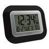 La Crosse Technology WT-8005U-B-INT Atomic Digital Wall Clock with Indoor Temperature, Black,