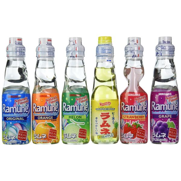 Ramune (Japanese Soda) 6.76 oz Assorted Flavors 6pk