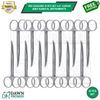 Iris Scissors 12 Pcs Set 4.5” Curved Jaws Dental Veterinary Surgical Instruments